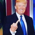 Trump middle finger meme