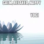 Kundalini Yoga | CALM, RELAXED, HAPPY; YOGI | image tagged in kundalini yoga | made w/ Imgflip meme maker