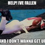 Julio Jones  | HELP! IVE FALLEN; AND I DON'T WANNA GET UP | image tagged in julio jones | made w/ Imgflip meme maker