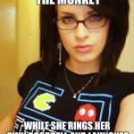 Cool chick Carol | LETS YOU SPANK THE MONKEY; WHILE SHE RINGS HER OWN DOORBELL AND LAUNCHES AN UNMANNED PROBE | image tagged in cool chick carol,memes | made w/ Imgflip meme maker