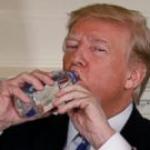 Trump Drinking Water