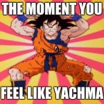 Dragon Ball Z | THE MOMENT YOU; FEEL LIKE YACHMA | image tagged in dragon ball z | made w/ Imgflip meme maker