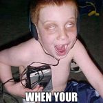 funny face kid | THAT FACE; WHEN YOUR JAM TURNS ON | image tagged in funny face kid | made w/ Imgflip meme maker