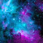 pink and blue galaxy sky