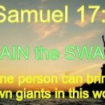 Statue of Liberty | 1 Samuel 17:45; DRAIN the SWAMP; One person can bring down giants in this world. | image tagged in statue of liberty | made w/ Imgflip meme maker
