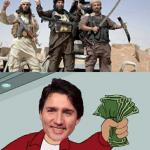 Cuck Trudeau give money to ISIS