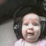 scared baby headset