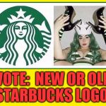 The Starbucks Mermaid Comes to Life | VOTE:  NEW OR OLD  STARBUCKS LOGO? | image tagged in starbucks girl in real life,vince vance,starbucks,sexy girl,coffee,starbucks logo | made w/ Imgflip meme maker