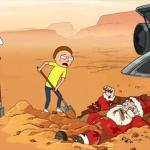 Rick and Morty dead Santa Claus  meme