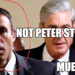 Not Peter Strzok | NOT PETER STRZOK; MUELLER | image tagged in not peter strzok | made w/ Imgflip meme maker