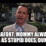 Forrest Gump | MR. MANAFORT, MOMMY ALWAYS SAYS STUPID IS AS STUPID DOES, DUMBASS!😂 | image tagged in forrest gump | made w/ Imgflip meme maker
