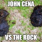 Two Turds | JOHN CENA; VS THE ROCK | image tagged in two turds | made w/ Imgflip meme maker
