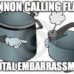 pot calling kettle black | BANNON CALLING FLAKE; A TOTAL EMBARRASSMENT | image tagged in pot calling kettle black | made w/ Imgflip meme maker