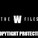 X-Files | W; COPYTIGHT PROTECTED | image tagged in x-files | made w/ Imgflip meme maker