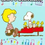 Happy Birthday | HAPPY BIRTHDAY; ♪♪ TO YOU ♪♪ | image tagged in snoopy and schroeder,peanuts,birthday | made w/ Imgflip meme maker