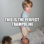 Teaching your kids why | THIS IS THE PERFECT TRAMPOLINE | image tagged in teaching your kids why | made w/ Imgflip meme maker