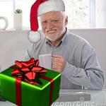 Christmas Present Hide the Pain Harold meme
