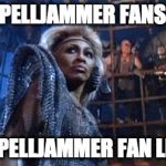 Two Spelljammer fans enter - One Spelljammer fan leaves | TWO SPELLJAMMER FANS ENTER; ONE SPELLJAMMER FAN LEAVES | image tagged in tina turner - thunderdome,spelljammer | made w/ Imgflip meme maker