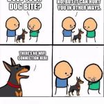 Does Your Dog Bite? | NO, BUT IT CAN HURT YOU IN OTHER WAYS. DOES YOUR DOG BITE? THERE'S NO WIFI CONNECTION HERE | image tagged in does your dog bite,memes,cyanide and happiness | made w/ Imgflip meme maker