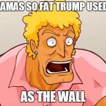 Yo Mama Shock | YO MAMAS SO FAT TRUMP USED HER; AS THE WALL | image tagged in yo mama shock | made w/ Imgflip meme maker