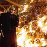 Joker burning money 