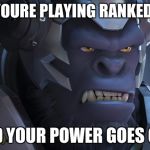 Winston Overwatch | WHEN YOURE PLAYING RANKED IN R6S; AND YOUR POWER GOES OUT | image tagged in winston overwatch | made w/ Imgflip meme maker