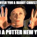 Harry Potter | WE WISH YOU A HARRY CHRISTMAS; AND A POTTER NEW YEAR | image tagged in harry potter | made w/ Imgflip meme maker