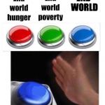 Blue button meme | END WORLD | image tagged in blue button meme | made w/ Imgflip meme maker