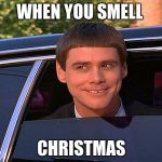 I smell christmas. do you, too? | WHEN YOU SMELL; CHRISTMAS | image tagged in lloyd christmas limo | made w/ Imgflip meme maker