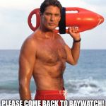David Hasselhoff | TO MY SON JERMERY JACKSON; PLEASE COME BACK TO BAYWATCH! I FORGET WE CANCELED THAT SHOW YEARS AGO. TO BAD THE ROCK HAD TO RUIN THAT | image tagged in david hasselhoff | made w/ Imgflip meme maker