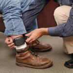 man with gps ankle monitor