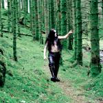 black metal dude in forest