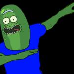 Pickle rick dabbing meme