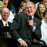 Bush thinks its funny