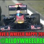 Wheels | HAVE A WHEELIE HAPPY 2018; FROM @ALLOYWHEELRECYCLE | image tagged in wheels | made w/ Imgflip meme maker