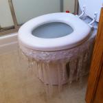 Frozen toilet