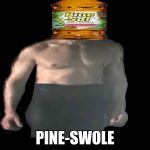 Pine-Swole | PINE-SWOLE | image tagged in ben swolo | made w/ Imgflip meme maker
