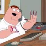 Peter Griffin on the phone