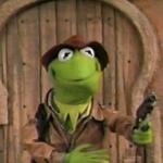 Kermit the frog with gun