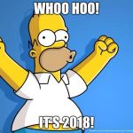 Homer Simpson memes | WHOO HOO! IT'S 2018! | image tagged in homer simpson memes | made w/ Imgflip meme maker