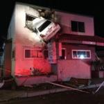 Car crash upper floor