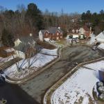 houses in snow