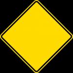 Yellow Diamond - Road Warning Sign