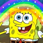 spongebob rainbow meme
