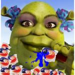 Lady Shrek Tide Pods meme