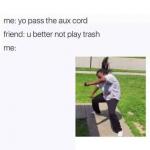 Pass the aux cord