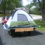 Tent on trailer