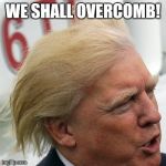 Trump Hair | WE SHALL OVERCOMB! | image tagged in trump hair | made w/ Imgflip meme maker