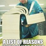 Bias List | AND HERE WE HAVE A LIST OF REASONS WHY I'M NOT GOING OUT THIS WEEKEND | image tagged in bias list | made w/ Imgflip meme maker