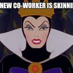 Snow White Evil Queen | WHEN YOUR NEW CO-WORKER IS SKINNIER THAN YOU | image tagged in snow white evil queen | made w/ Imgflip meme maker